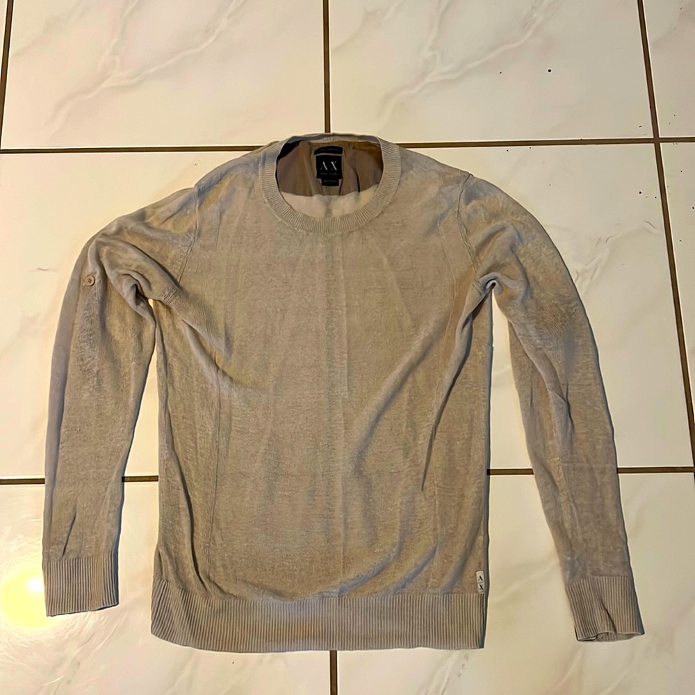 Linen long sleeve sweater